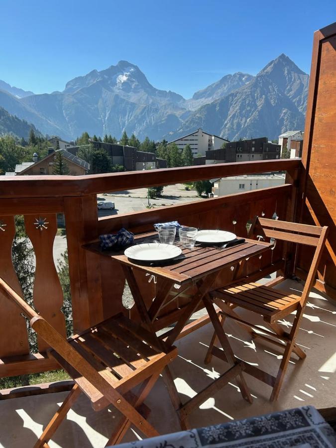 Residence Plein Sud A Cote Jandri Express, Front De Neige, Vue Splendide, Label 2 Alpes, Classe 2 Etoiles Tourisme 莱德萨阿尔卑斯 外观 照片