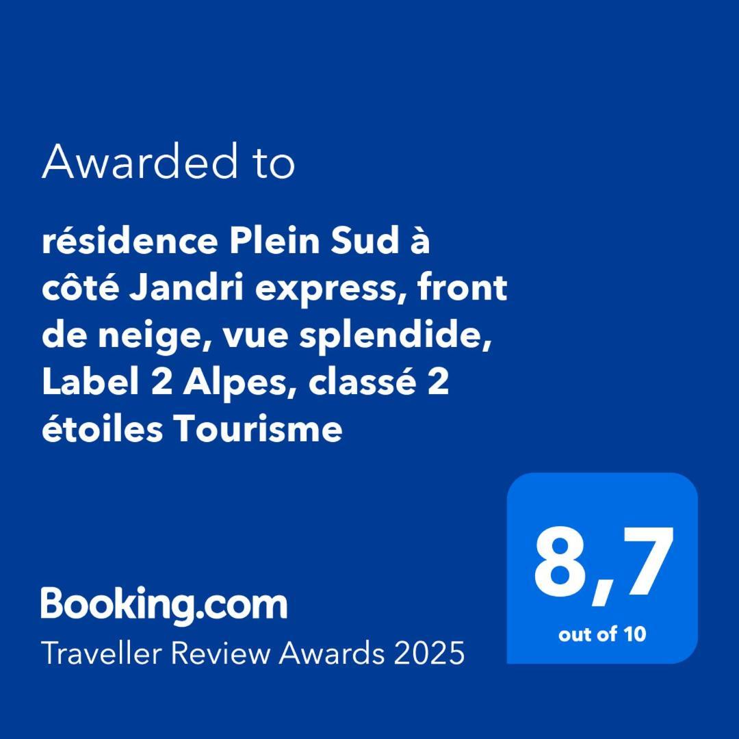 Residence Plein Sud A Cote Jandri Express, Front De Neige, Vue Splendide, Label 2 Alpes, Classe 2 Etoiles Tourisme 莱德萨阿尔卑斯 外观 照片